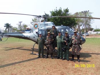  PMA e Policiamento Aéreo combatem crimes ambientais com helicóptero no Pantanal