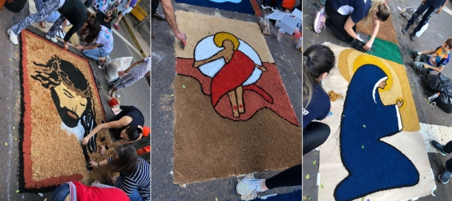 Corpus Christi: Depois de dois anos, Católicos voltam a celebrar o Corpo de Cristo Vivo com ruas enfeitadas por tapete
